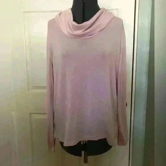 GAP BLUSH PINK COWL NECK LONG SLEEVE MEDIUM - Picture 1 of 5